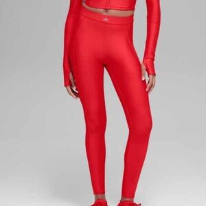NWT ALO YOGA Airlift High Waist Ignite 7/8 Leggings Bright Red